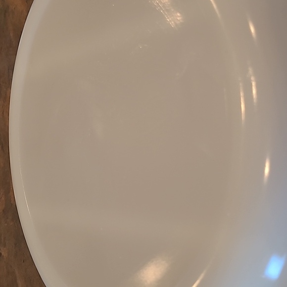 VINTAGE Milk Glass Divided Serving Platter, Scalloped Edge Heart Detail - Picture 9 of 13